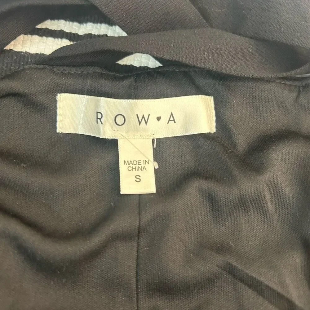 ROW A Black Strappy gold Button Down Midi Dress Size Small - Picture 8 of 10